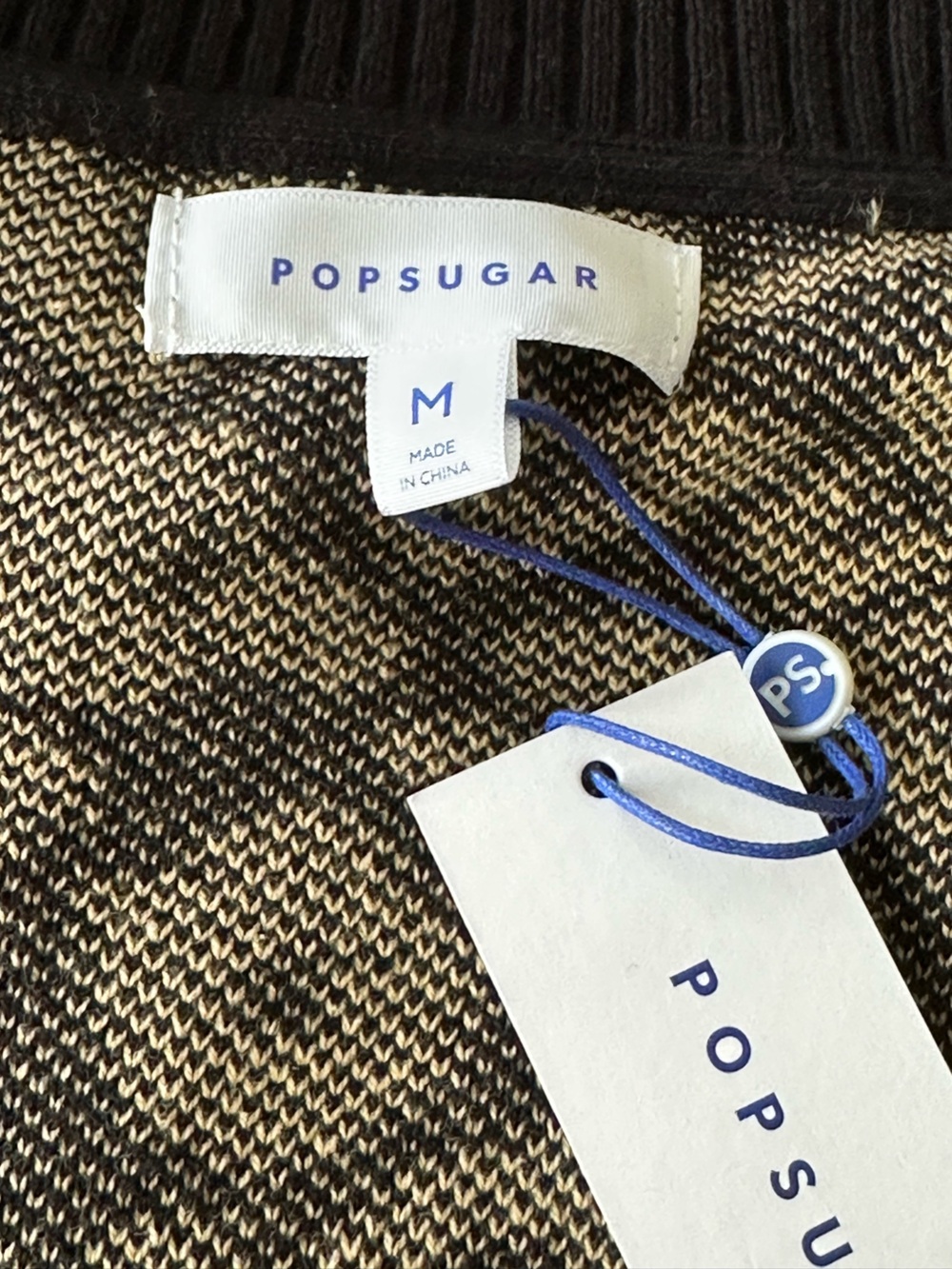 POPSUGAR Black and Beige Leopard Open Cardigan - Picture 13 of 14